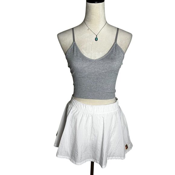 Nike Dri-FIT Tennis Skirt White Built In Shorts M | Preppy Retro Court Skort - Picture 1 of 10
